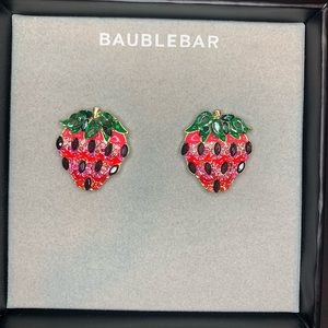 NWT BaubleBar Strawberry Earrings
